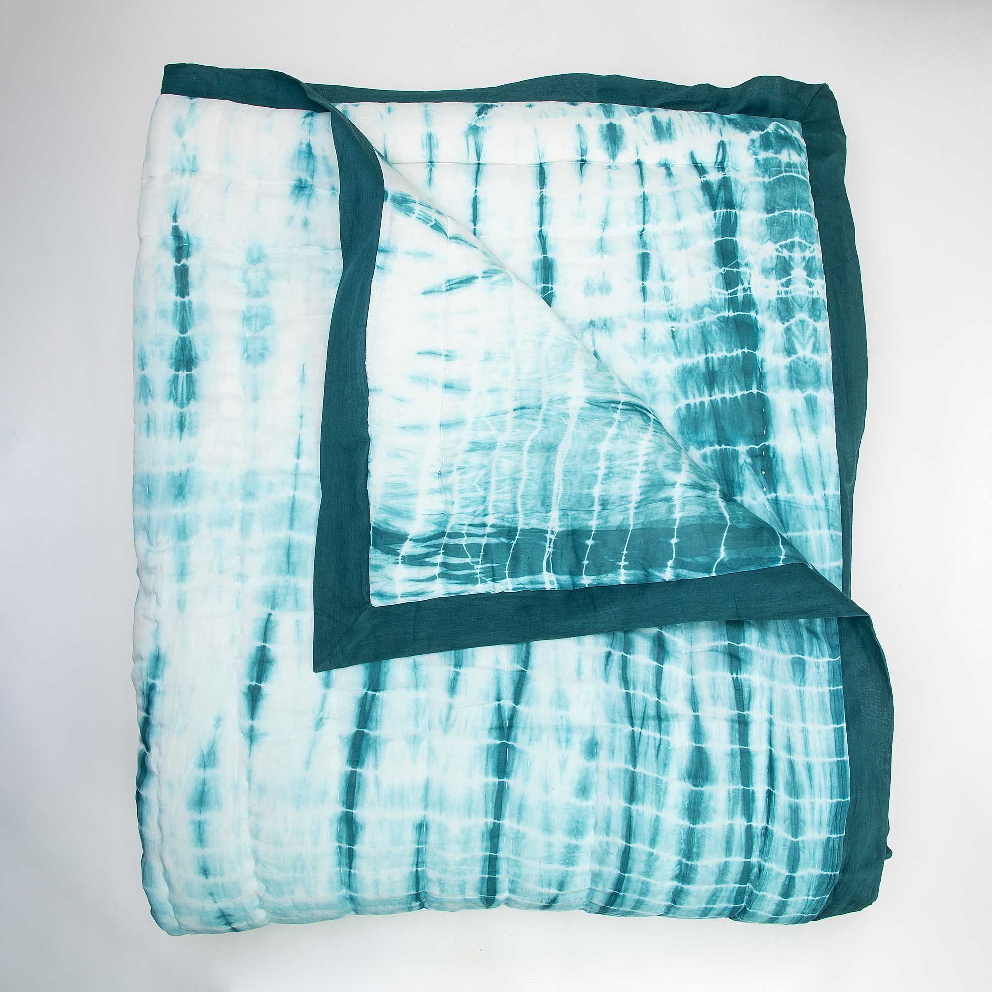 Traditional Handmade Blue Tie Dye Cotton Jaipuri Razai